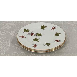 Royal Victoria ROV1 Fine Bone‎ China Plates Set Of 3 England Vine & Grape Design